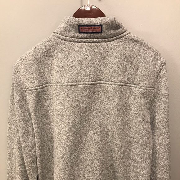 Vineyard Vines Sweater Fleece Shep Shirt NWT L GRY - Picture 5 of 6